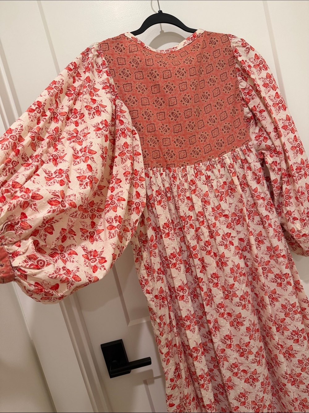 Free People Cream & Rust Floral Boho Maxi Dress - Picture 5 of 6